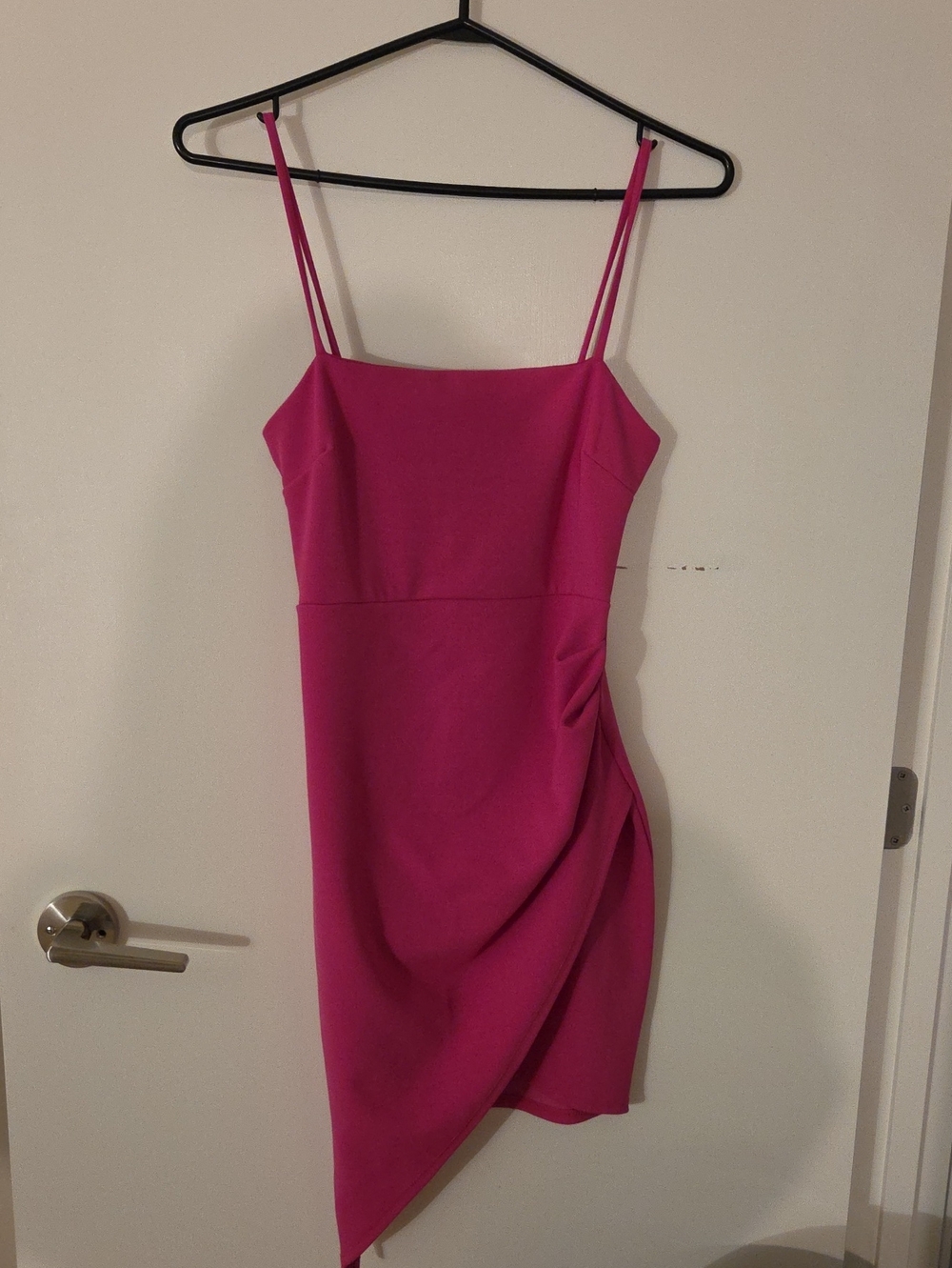 Fuchsia Honey Spaghetti-Strap Mini Dress